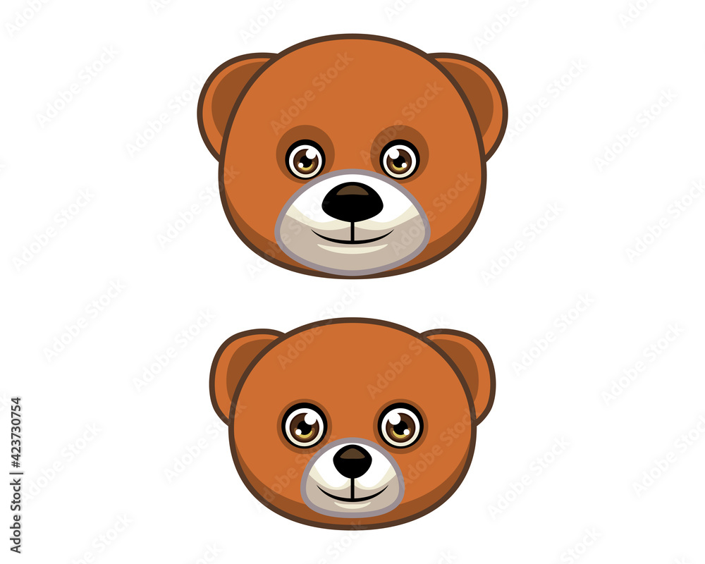 cute bear head cartoon logo cute bear head cartoon logo