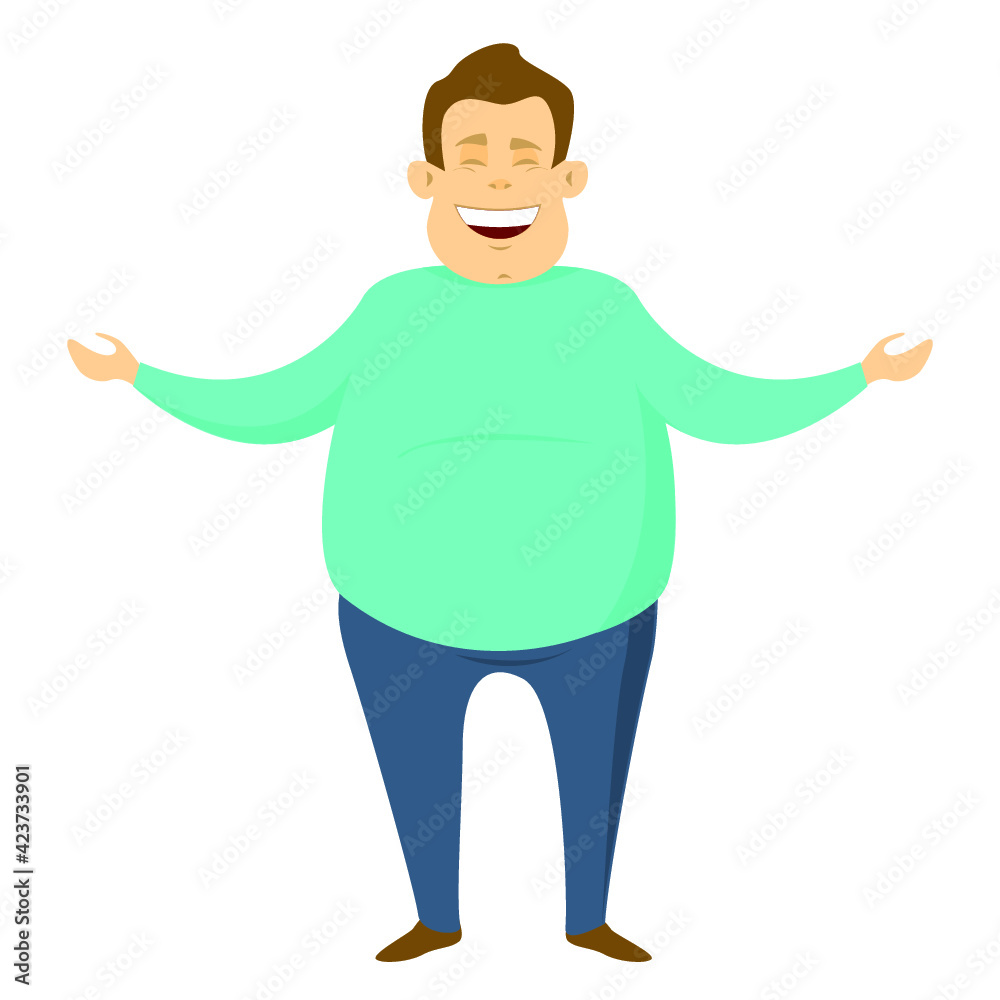 cartoon man isolated on a white background cartoon man isolated on a white background