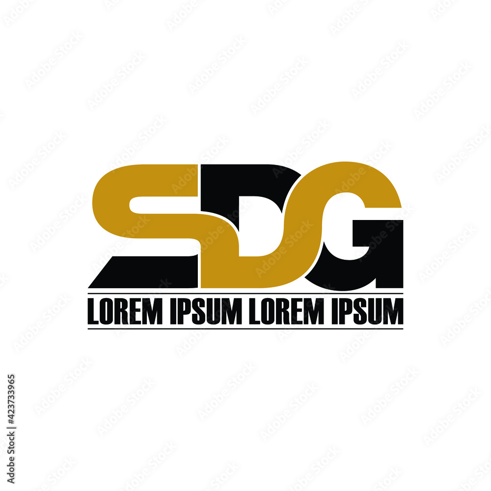 SDG letter monogram logo design vector