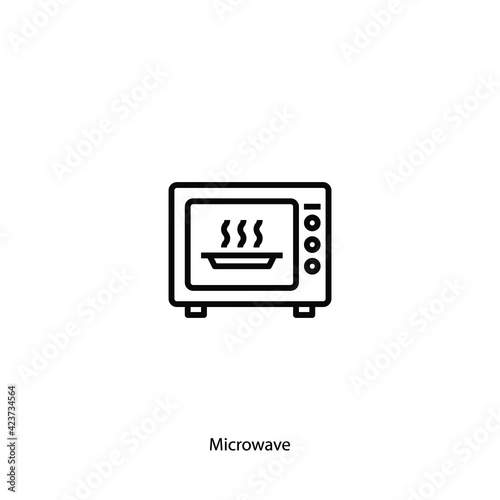 microwave icon vector sign symbol