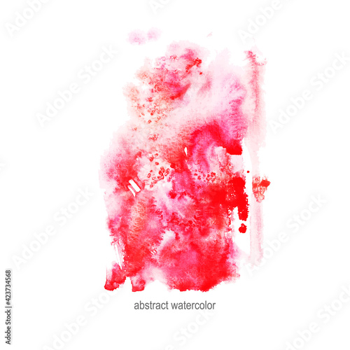 Watercolor abstract red wine stain splash © katyabogina