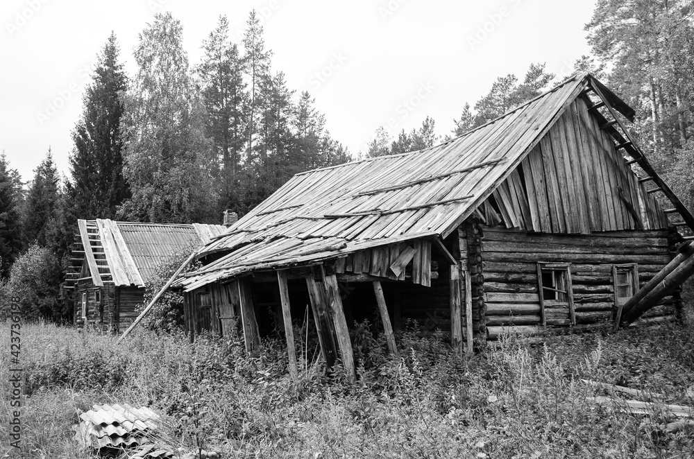 Old abandoned wooden houses, Latvia Old abandoned wooden houses, Latvia