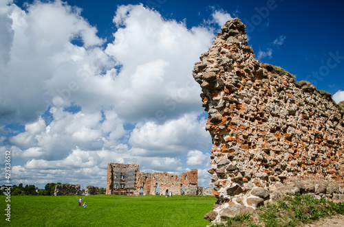 Ludza Medieval Castle Ruins. Ludza, Latvia. photo