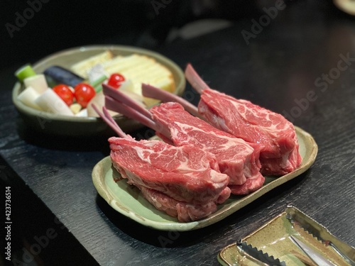 food meal meat steak lamb barbecue grilled lamb chop