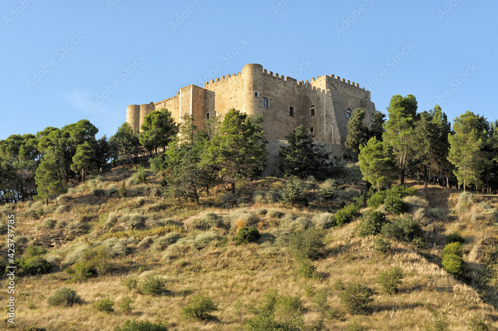 Castle Malconsiglio, Miglionico, district of Matera, Basilicata, Italy, Europe