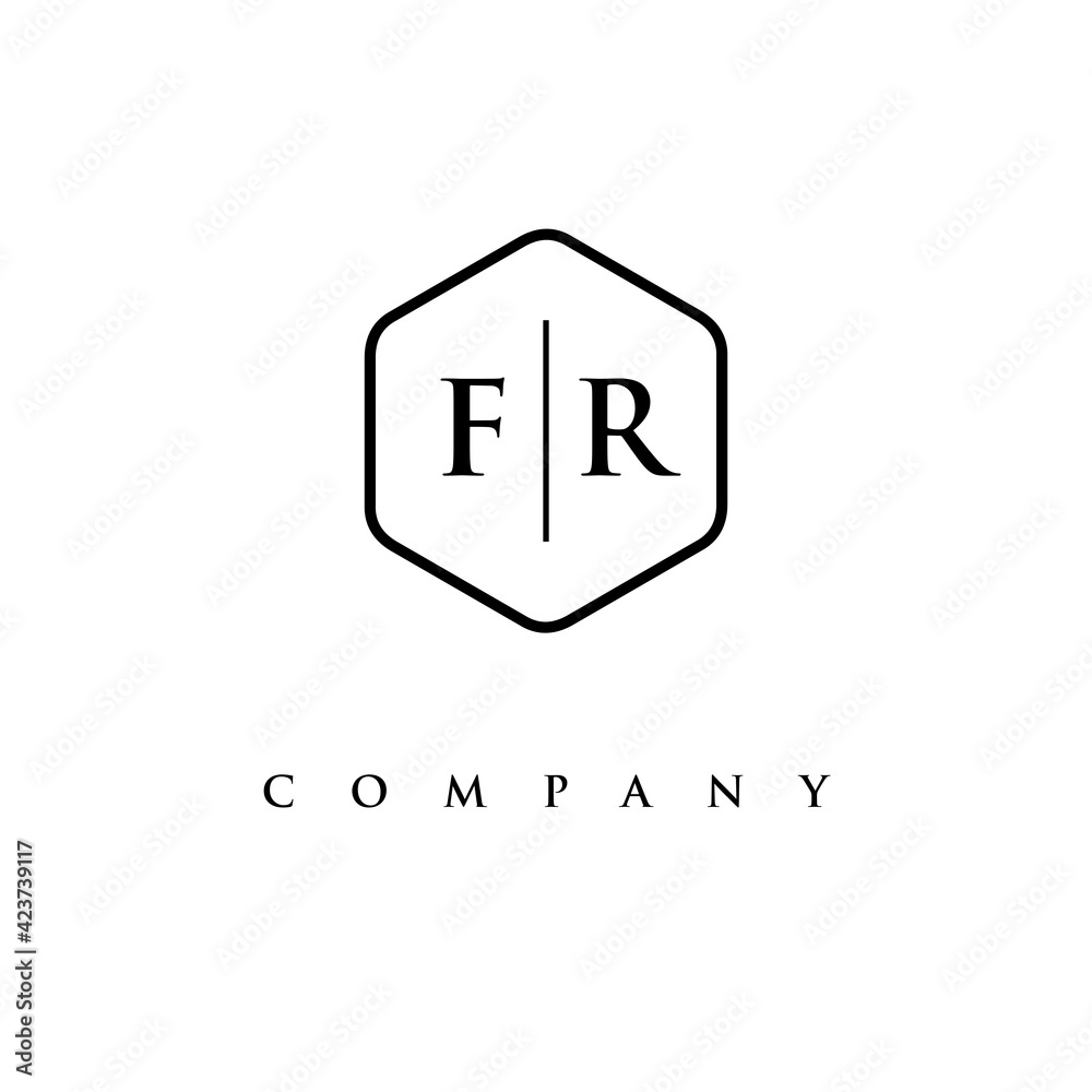 initial FR logo design vector initial FR logo design vector