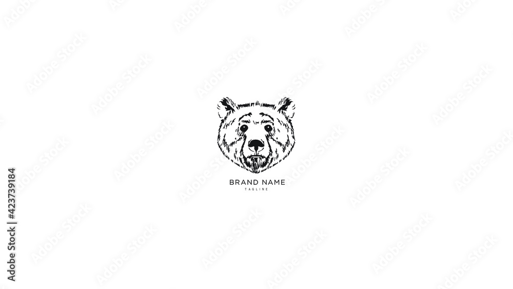 Bear face vector design, minimal, innovative, creative, symbol, sign, monogram, template, logotype, concept, branding for premium business typeface, startup, company etc. Bear face vector design, minimal, innovative, creative, symbol, sign, monogram, template, logotype, concept, branding for premium business typeface, startup, company etc.