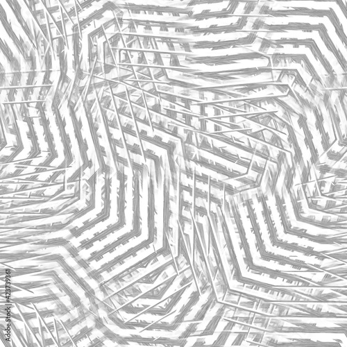 Black and white seamless abstract grunge texture. High quality illustration. Ornate glossy luxurious polished monochrome design for print and surface design. Modern textile art. Ink background.