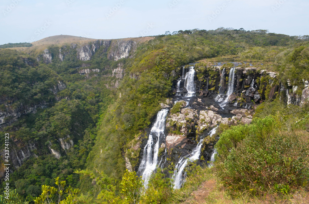 waterfall in the mountains