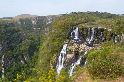 waterfall in the mountains