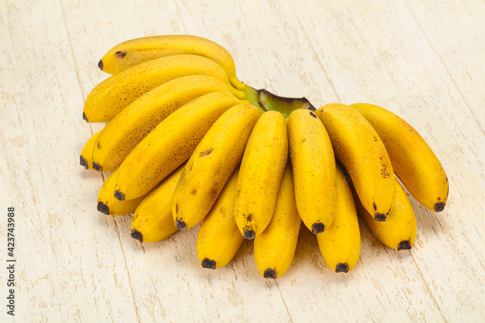 Ripe sweet Mini banana heap