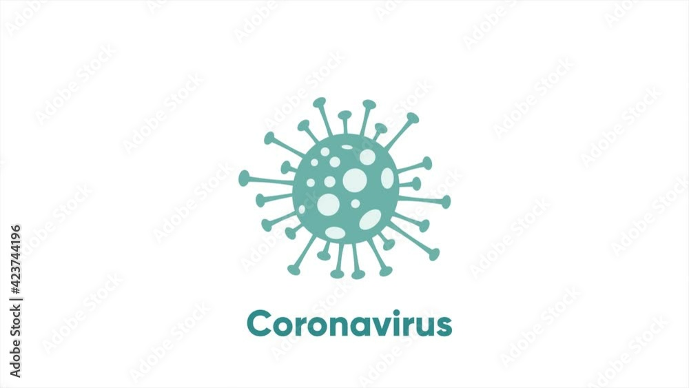 COVID-19 coronavirus cells in an abstract style. The virus epidemic of the beginning of 2020. Simple 2D animation in a flat style COVID-19 coronavirus cells in an abstract style. The virus epidemic of the beginning of 2020. Simple 2D animation in a flat style