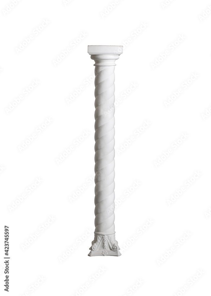 photo one vertical high white column on white background photo one vertical high white column on white background