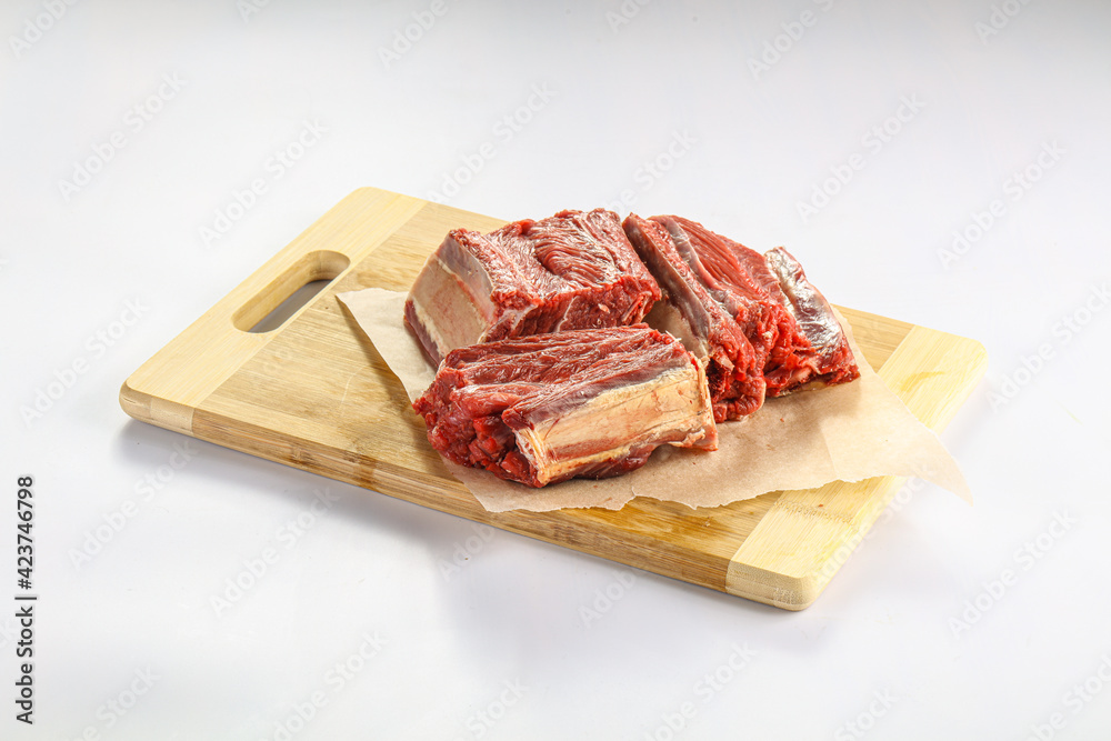 Raw beef ribs for cooking Raw beef ribs for cooking