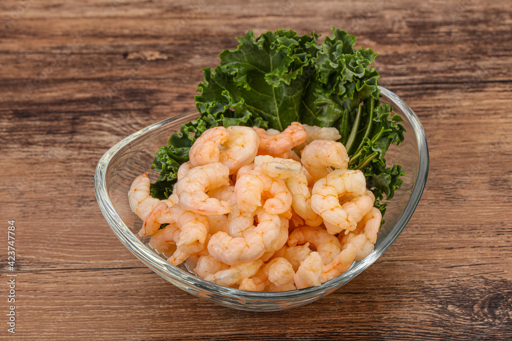 Small unshelled shrimps in the bowl Small unshelled shrimps in the bowl