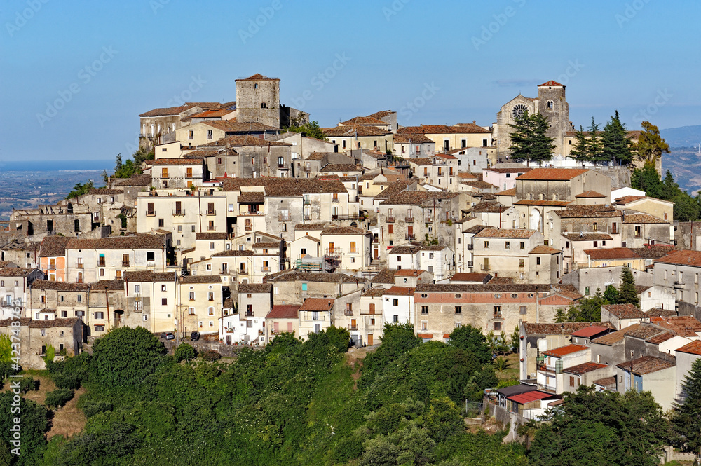 View of the village of Altomonte, District of Cosenza, Calabria, Italy, Europe