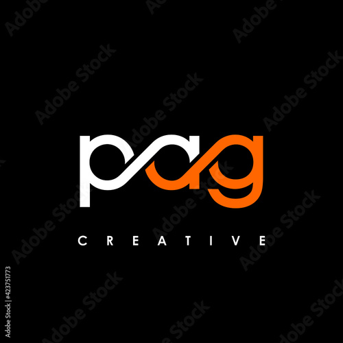 Fototapeta Naklejka Na Ścianę i Meble -  PAG Letter Initial Logo Design Template Vector Illustration