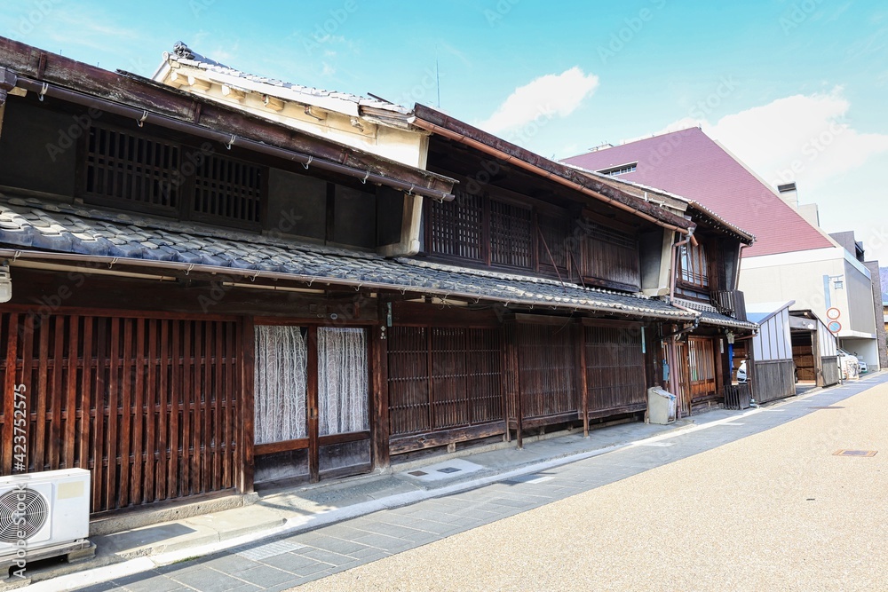 岐阜県岐阜市川原町　古い町並み