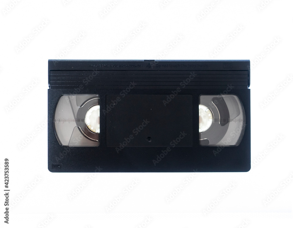 Vintage Vhs tape recorder isolated on white background. Concept of nostalgic object.