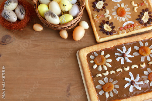 Traditional Polish cakes called  mazurki . Easter pastries 