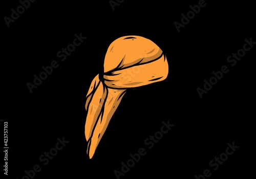 Yellow black of durag illustration