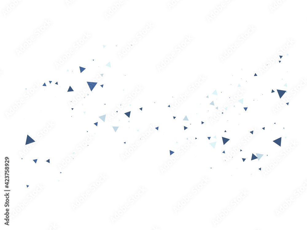 Fototapeta premium Triangle Explosion Confetti. Flying Shattering Particles. Triangles