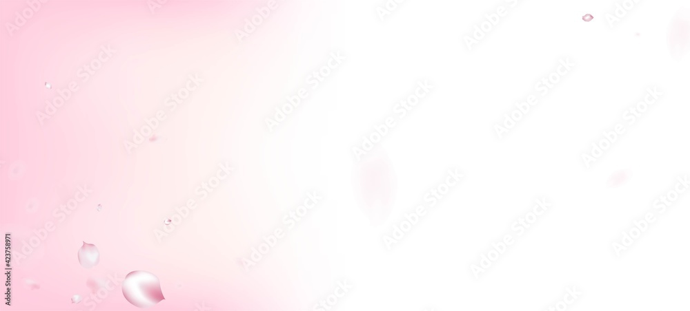 Cherry Sakura Petals Confetti. Beautiful Rich VIP Magic Pattern.