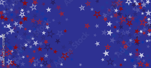 National American Stars Vector Background. USA 11th of November Independence Memorial 4th of July Labor Veteran's President's Day