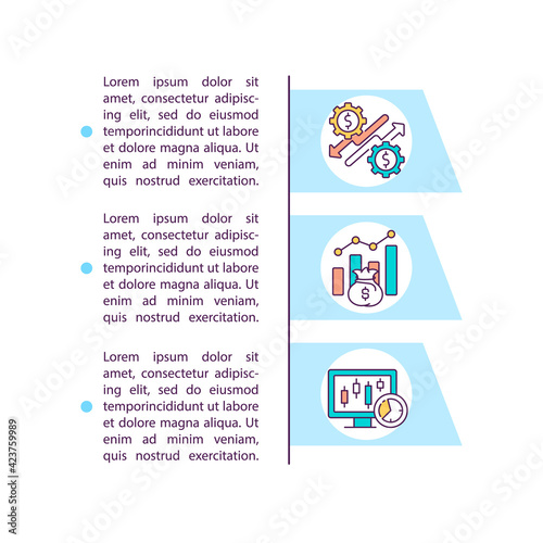 Active trading vs day trading concept line icons with text. PPT page vector template with copy space. Brochure, magazine, newsletter design element. Stock trading basics linear illustrations on white