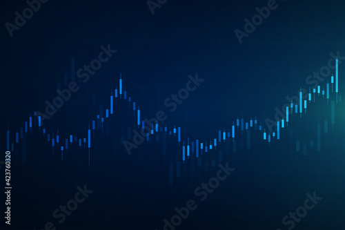 Stock market graph background. Concept of business investment. Stock future trading