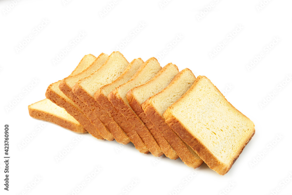 Toast bread isolated on the white background Toast bread isolated on the white background