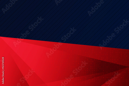 Red and blue background for product presentation. Use as montage for product display 