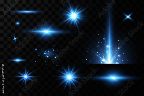 Background with particles. light effect. cosmic neon sparks. Game background.
