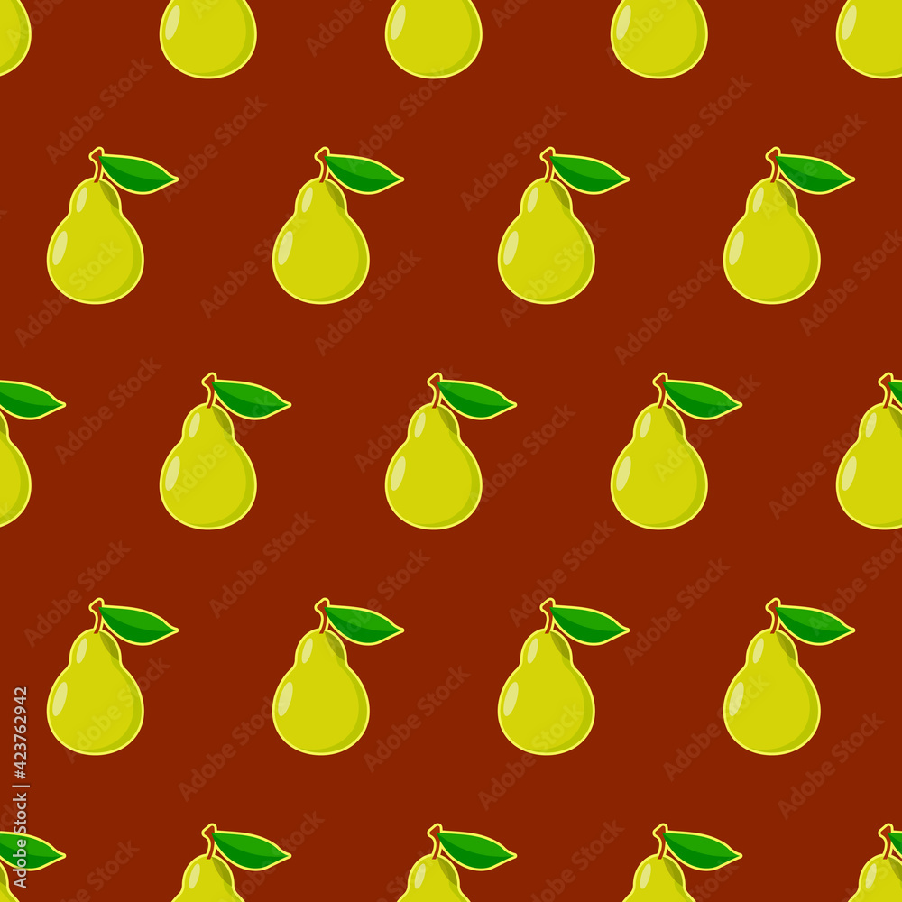 Pear Pattern. Brown Pear Pattern. Seamless Pear Wallpaper. Vector Pattern. Brown Seamless Pear Pattern. Pear Pattern. Brown Pear Pattern. Seamless Pear Wallpaper. Vector Pattern. Brown Seamless Pear Pattern.