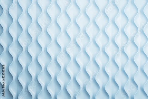 Fototapeta Naklejka Na Ścianę i Meble -  Abstract blue texture wallpaper with light volumetric pattern as wavy lines