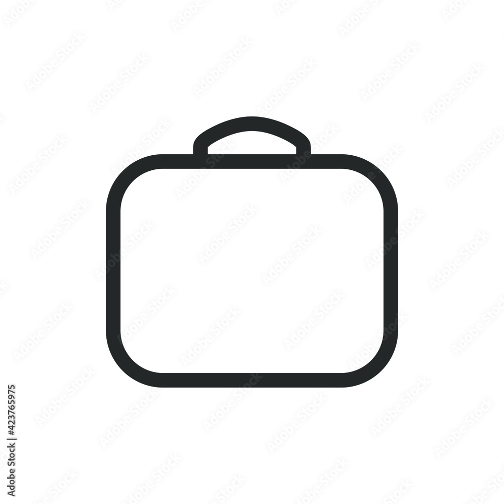 Briefcase line icon isolated on white background. Vector illustration Briefcase line icon isolated on white background. Vector illustration