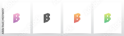 Partition Formed Letter Logo Design B