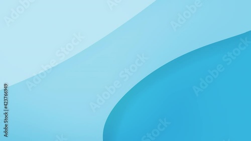2D flat Animations loop 4K Blue color background abstract art