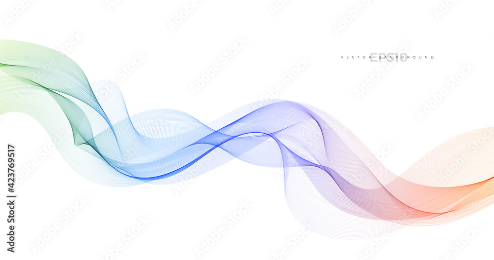 Wave vector element with abstract colorful gradient lines for website, banner and brochure, Curve flow motion illustration,  Vector lines, Modern background design.
