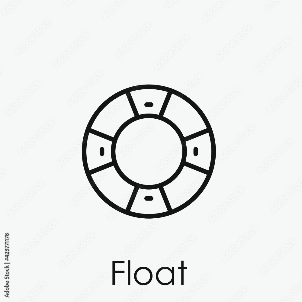 Float vector icon. Editable stroke. Linear style sign for use on web design and mobile apps, logo. Symbol illustration. Pixel vector graphics - Vector Float vector icon. Editable stroke. Linear style sign for use on web design and mobile apps, logo. Symbol illustration. Pixel vector graphics - Vector