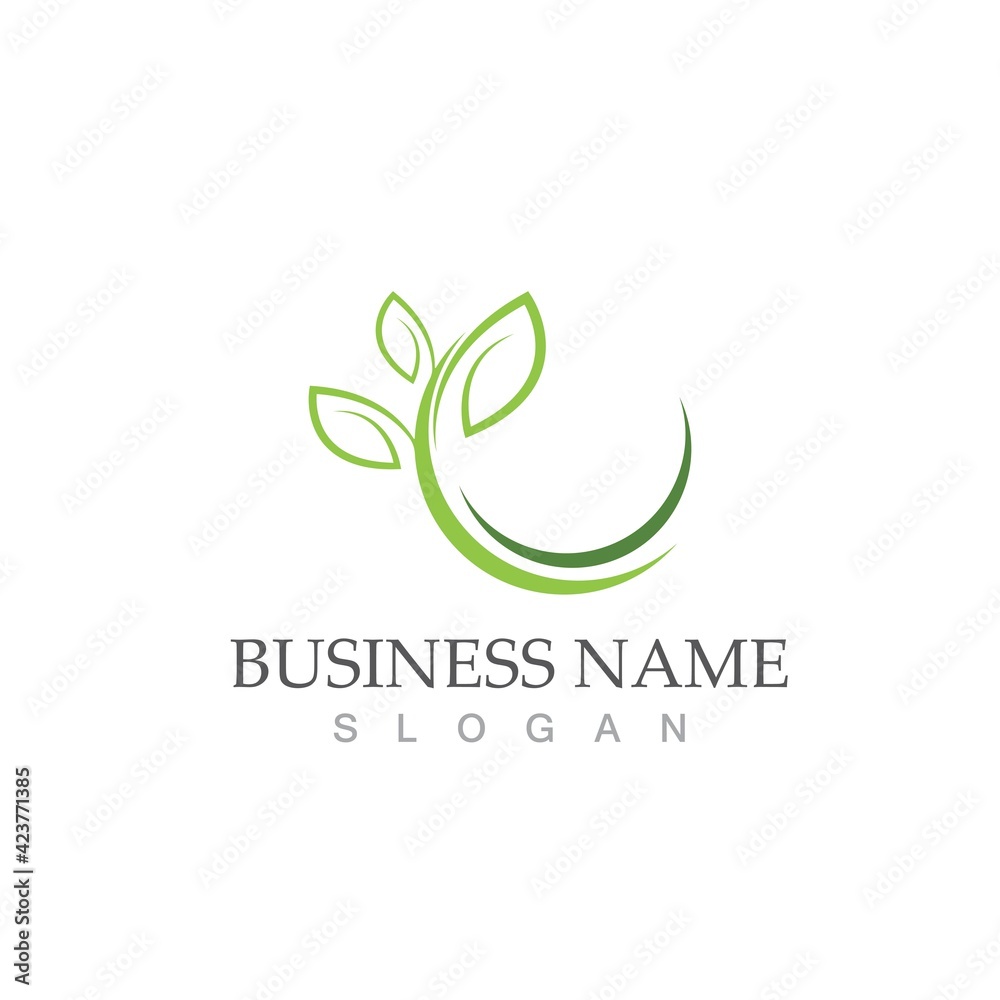 Logos of green Tree leaf ecology Logos of green Tree leaf ecology