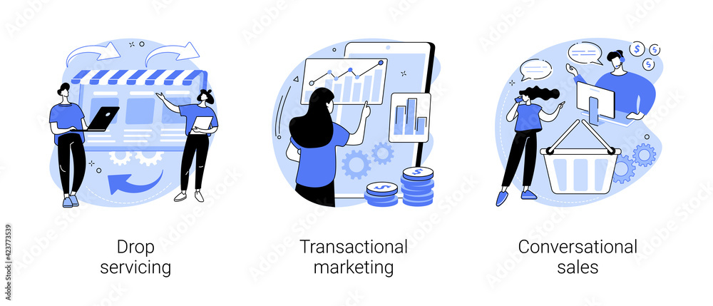 Marketing and sales abstract concept vector illustrations. Marketing and sales abstract concept vector illustrations.