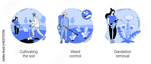 Garden protection abstract concept vector illustrations.