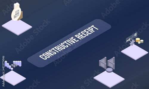 Constructive receipt concept on abstract design