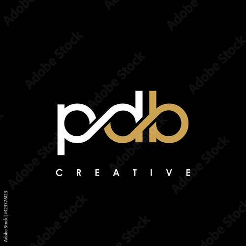 PDB Letter Initial Logo Design Template Vector Illustration