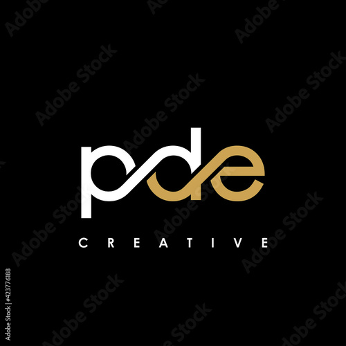 PDE Letter Initial Logo Design Template Vector Illustration