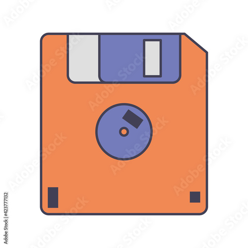 orange diskette icon