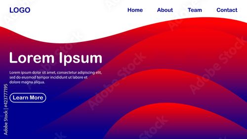 new background with wave concept in red gradient blue premium vektor 