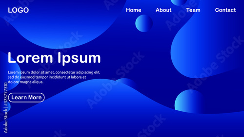 new background with blue liquid concept premium vektor 