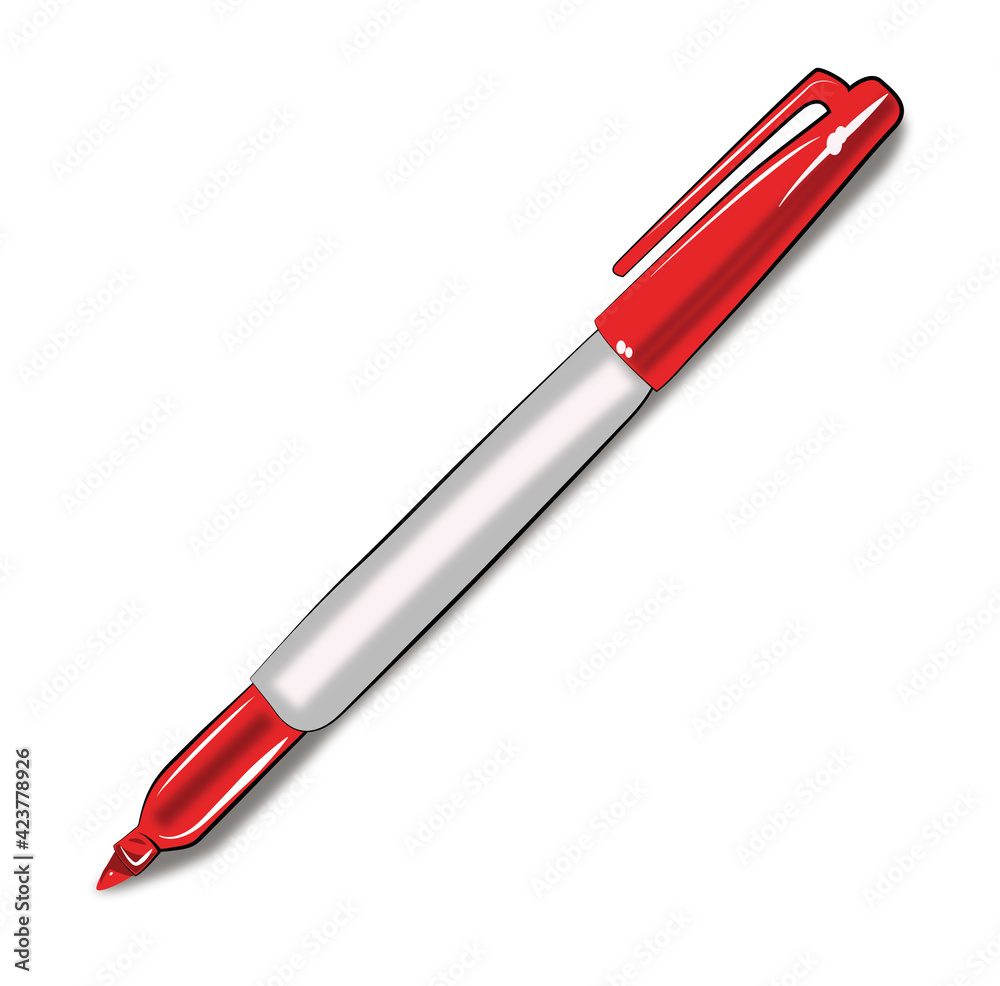 Red felt tip marker that could be used for anything color, business, related.
Red felt tip marker that could be used for anything color, business, related.